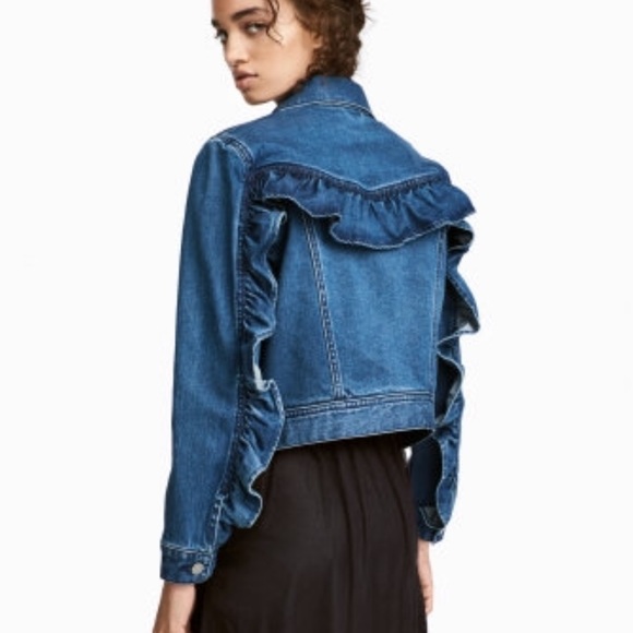 H&M Jackets & Blazers - H&M limited Edition Ruffled Denim Jacket